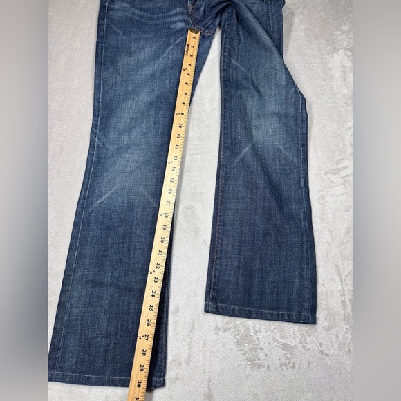 7 For All Mankind Bootcut Vintage Y2K Style 100% Cotton Denim Blue Jeans 29 - Picture 12 of 16